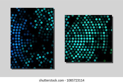 Light Blue, Greenvector cover for Envelopes. Blurred decorative design in abstract style with textbox. The pattern can be used for any ad, booklets.