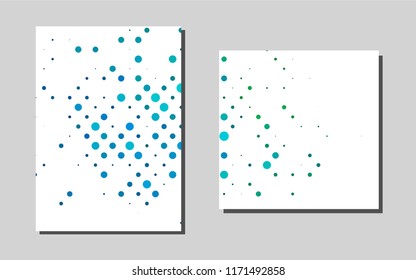 Light Blue, Greenvector cover for Envelopes. Beautiful colored sample in A4 size. Pattern can be used as a template for calendars.