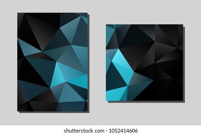 Light Blue, Greenvector layout for Leaflets. Glitter abstract design concept with text box. Pattern can be used as a template for calendars.