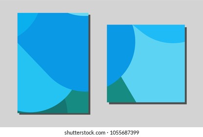 Light Blue, Greenvector layout for Leaflets. Abstract booklet on colored background with gradient. Pattern can be used as a template for calendars.