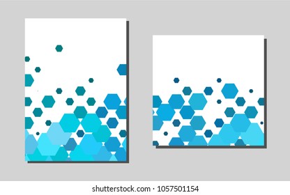 Light Blue, Greenvector layout for Leaflets. Glitter abstract design concept with text box. Pattern for beautiful business cards, folders.