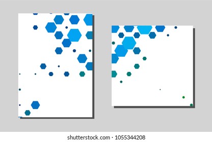 Light Blue, Greenvector pattern for posters. Web interface on abstract background with colorful gradient. Pattern can be used as a template for calendars.