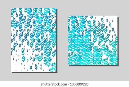 Light Blue, Greenvector pattern for posters. Blurred decorative design in abstract style with textbox. The pattern can be used for any ad, booklets.