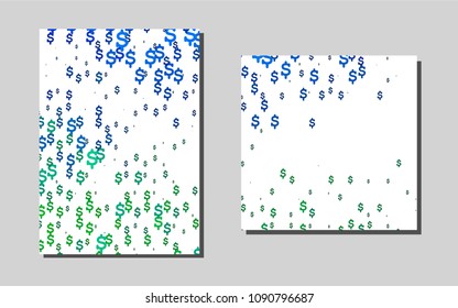 Light Blue, Greenvector pattern for posters. Glitter abstract design concept with text box. The pattern can be used for any ad, booklets.