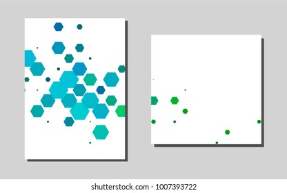 Light Blue, Greenvector template for landing pages. Modern abstract design concept with colorful gradient. Completely new template for your brand book.