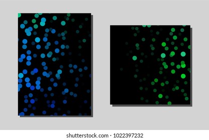 Light Blue, Greenvector template for landing pages. Glitter abstract design concept with text box. Pattern for beautiful business cards, folders.