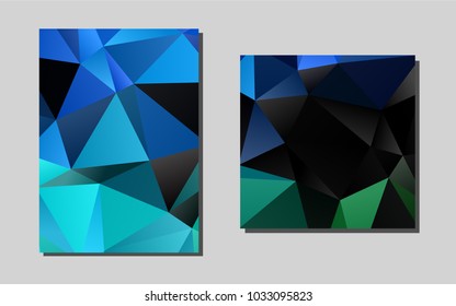 Light Blue, Greenvector template for landing pages. Booklet with textbox on colorful abstract background. The pattern can be used for any ad, booklets.