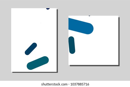 Light Blue, Greenvector template for landing pages. Abstract booklet on colored background with gradient. New design for a poster, banner of your website.