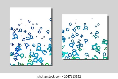 Light Blue, Greenvector template for landing pages. Glitter abstract design concept with text box. New design for a poster, banner of your website.