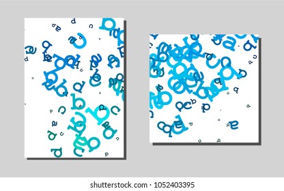 Light Blue, Greenvector template for landing pages. Beautiful colored sample in A4 size. New design for a poster, banner of your website.