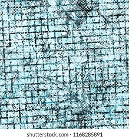 Light blue grunge seamless texture with dark intersecting lines. Abstract vector background for web page, banners backdrop, fabric, home decor, wrapping