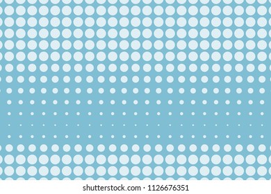 Light Blue halftone background. Digital gradient. Abstract backdrop with circles, point, dots. Dotted pattern. Futuristic panel Vector illustration