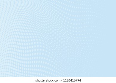 Light blue Halftone dotted background. Pop art style. Retro pattern with circles, dots, design element for web banners, posters, cards, Wallpaper, backdrops, sites.  Vector illustration