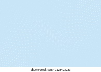 Light blue Halftone dotted background. Pop art style. Retro pattern with circles, dots, design element for web banners, posters, cards, Wallpaper, backdrops, sites.  Vector illustration