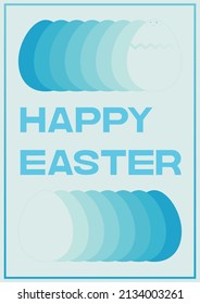 Light blue Happy Easter poster