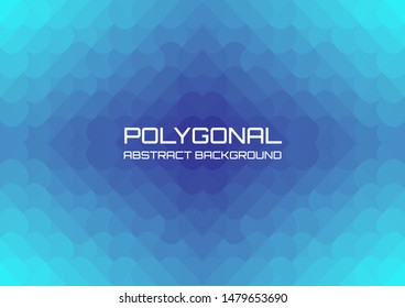 Light blue heart polygonal background and gradient, dark in the center. Vector illustration suitable for cover poster or backdrop.