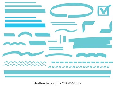 light blue highlighter line set (RGB)