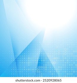Fondo abstracto geométrico de alta tecnología azul claro con mosaico de cuadrados Pequeños. Diseño futurista de Vector
