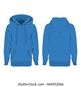 Light blue hoodie isolated vector