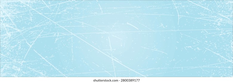 A light blue horizontal banner featuring scratched grunge texture and distressed marks for a cool, minimal background. Suitable for web headers, posters, social media graphics, and seasonal winter or ice themes.