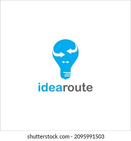 light blue idearoute logo design
