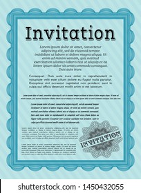 Light blue Invitation. Customizable, Easy to edit and change colors. Printer friendly. Lovely design. 