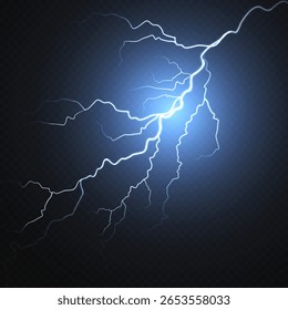 Vetor isolado azul claro png relâmpago. Realista natural neon efeito relâmpagoTrovoada. 19 de outubro de 2013 "Blitz Lightning Thunder Light Sparks Storm Flash Thunderstorm" .