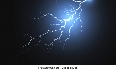 Vetor isolado azul claro png relâmpago. Realista natural neon efeito relâmpagoTrovoada. 19 de outubro de 2013 "Blitz Lightning Thunder Light Sparks Storm Flash Thunderstorm" .