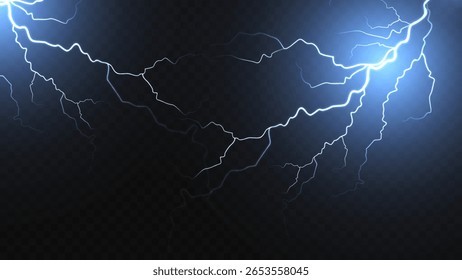 Vetor isolado azul claro png relâmpago. Realista natural neon efeito relâmpagoTrovoada. 19 de outubro de 2013 "Blitz Lightning Thunder Light Sparks Storm Flash Thunderstorm" .