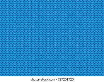 Light blue  knitted background. Knitting pattern for design.