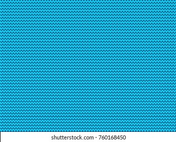 Light blue knitted background. Vector template with copy space.