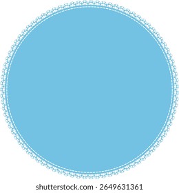 Light Blue Lace Round Background – Soft Decorative Circle