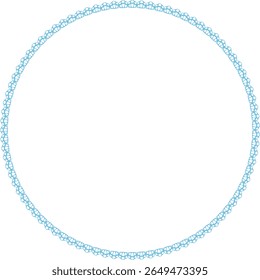  Quadro redondo de renda azul claro - borda circular decorativa