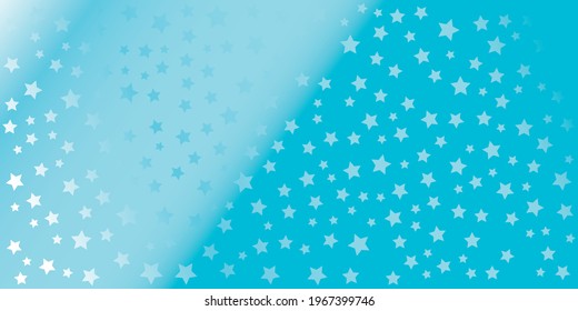 Gradiente lineal azul claro con estrellas de diferentes tamaños
