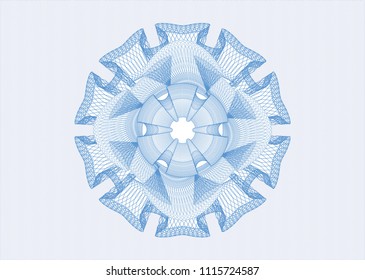 Light blue linear rosette