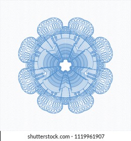 Light blue linear rosette