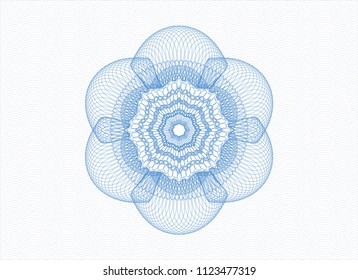 Light blue linear rosette