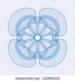 Light blue linear rosette