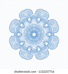 Light blue linear rosette