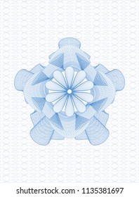 Light blue linear rosette