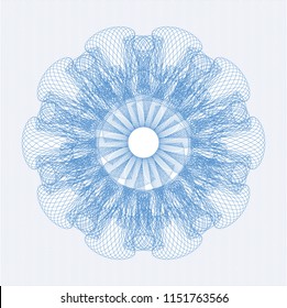 Light blue linear rosette
