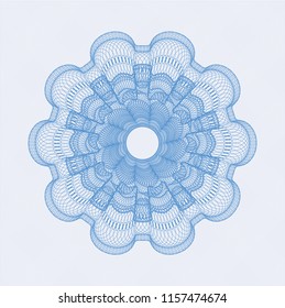 Light blue linear rosette