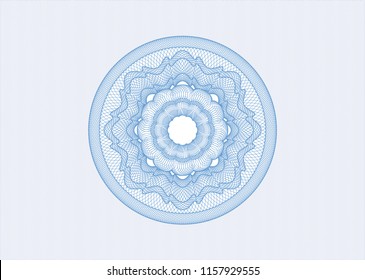 Light blue linear rosette