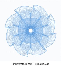 Light blue linear rosette