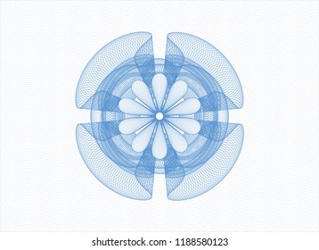 Light blue linear rosette
