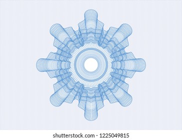 Light blue linear rosette