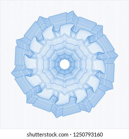 Light blue linear rosette