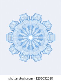 Light blue linear rosette
