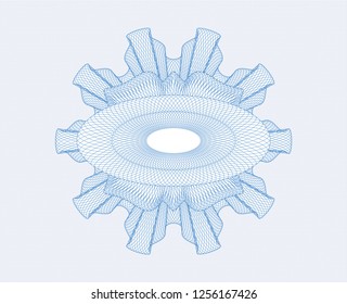 Light blue linear rosette