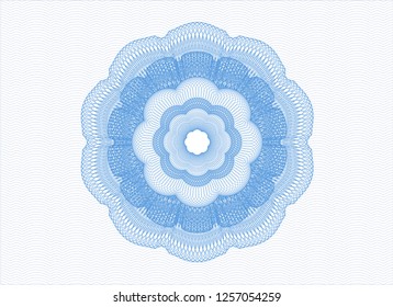 Light blue linear rosette